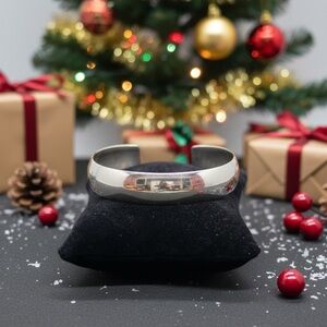 Sterling Silver .925 Chunky Cuff Bracelet Size 6.5" 17.7 grams